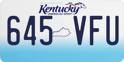 KY license plate 645VFU