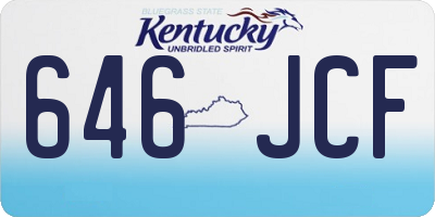 KY license plate 646JCF