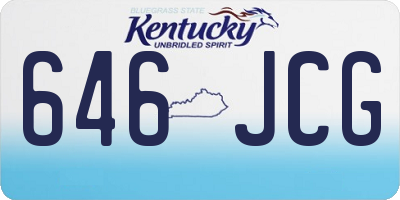 KY license plate 646JCG