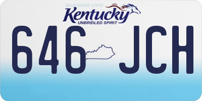 KY license plate 646JCH