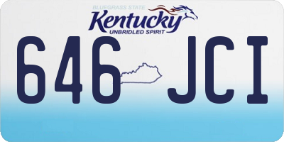 KY license plate 646JCI