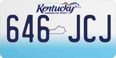 KY license plate 646JCJ