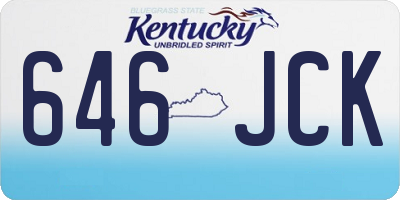 KY license plate 646JCK