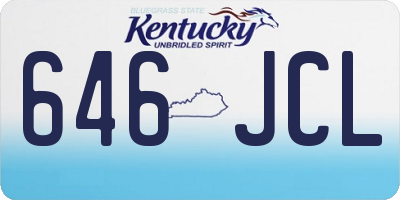 KY license plate 646JCL