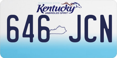 KY license plate 646JCN