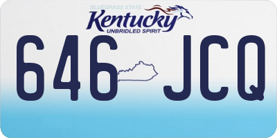 KY license plate 646JCQ