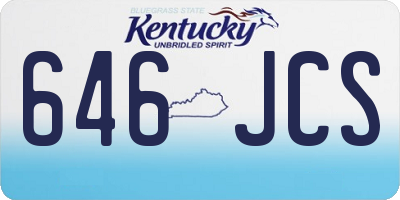 KY license plate 646JCS