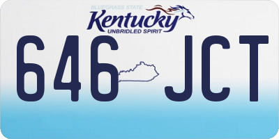 KY license plate 646JCT