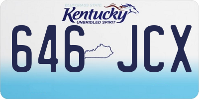 KY license plate 646JCX