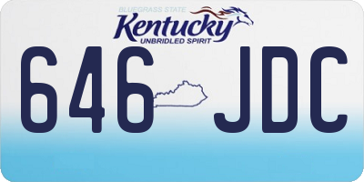 KY license plate 646JDC