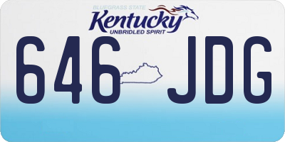 KY license plate 646JDG