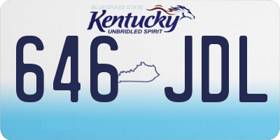 KY license plate 646JDL