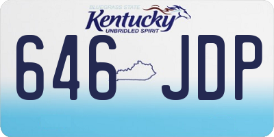 KY license plate 646JDP