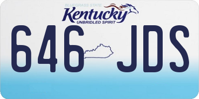 KY license plate 646JDS