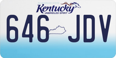 KY license plate 646JDV