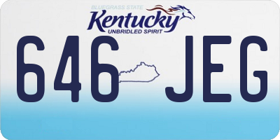 KY license plate 646JEG