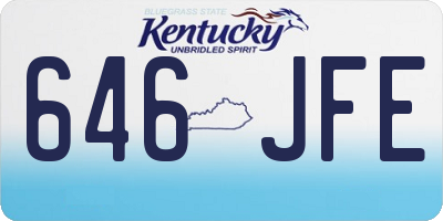 KY license plate 646JFE