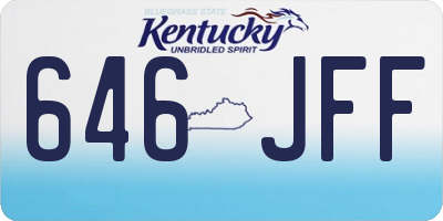 KY license plate 646JFF