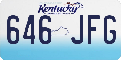 KY license plate 646JFG