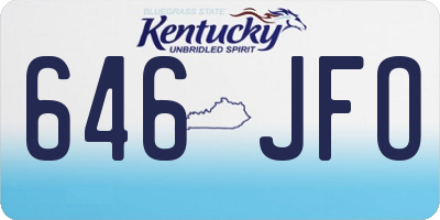KY license plate 646JFO