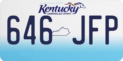 KY license plate 646JFP