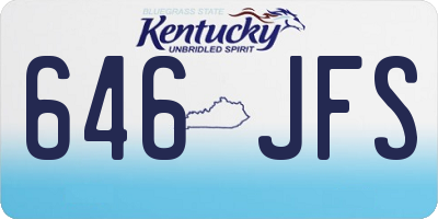 KY license plate 646JFS