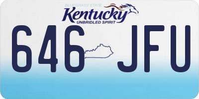 KY license plate 646JFU