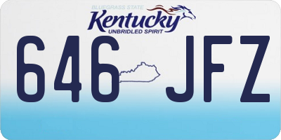 KY license plate 646JFZ