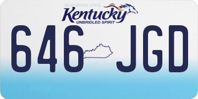 KY license plate 646JGD