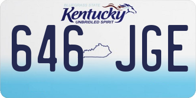 KY license plate 646JGE
