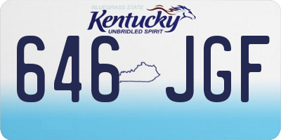 KY license plate 646JGF