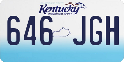 KY license plate 646JGH