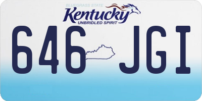 KY license plate 646JGI