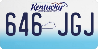 KY license plate 646JGJ