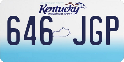 KY license plate 646JGP