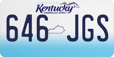 KY license plate 646JGS