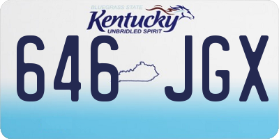 KY license plate 646JGX