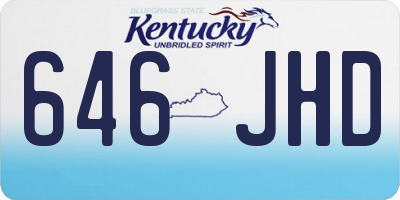 KY license plate 646JHD
