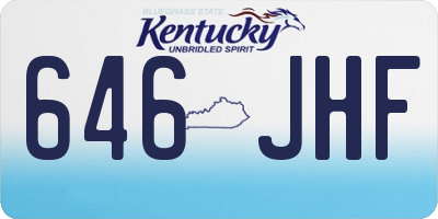 KY license plate 646JHF