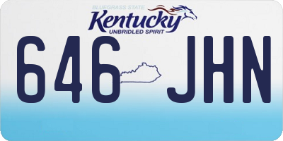 KY license plate 646JHN