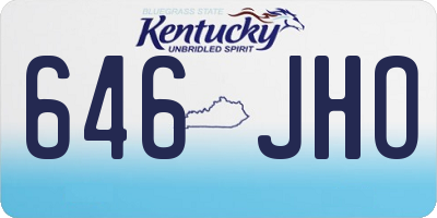 KY license plate 646JHO