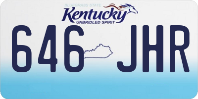 KY license plate 646JHR