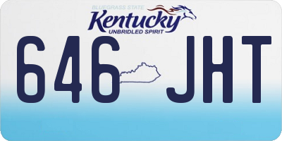 KY license plate 646JHT