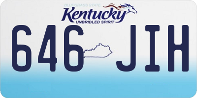 KY license plate 646JIH