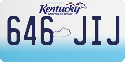 KY license plate 646JIJ