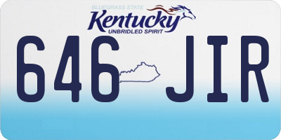 KY license plate 646JIR