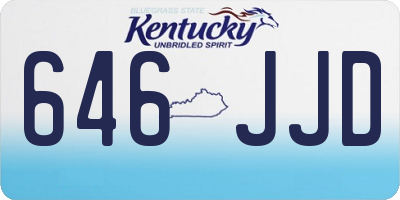 KY license plate 646JJD