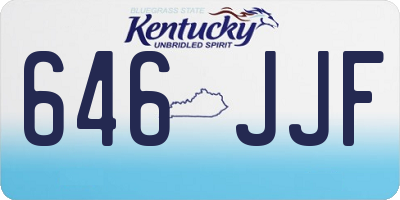KY license plate 646JJF