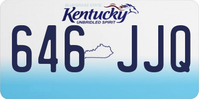 KY license plate 646JJQ