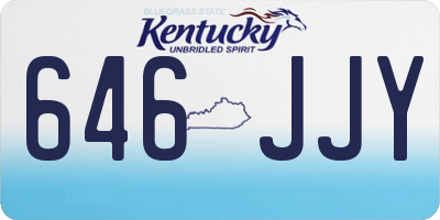 KY license plate 646JJY